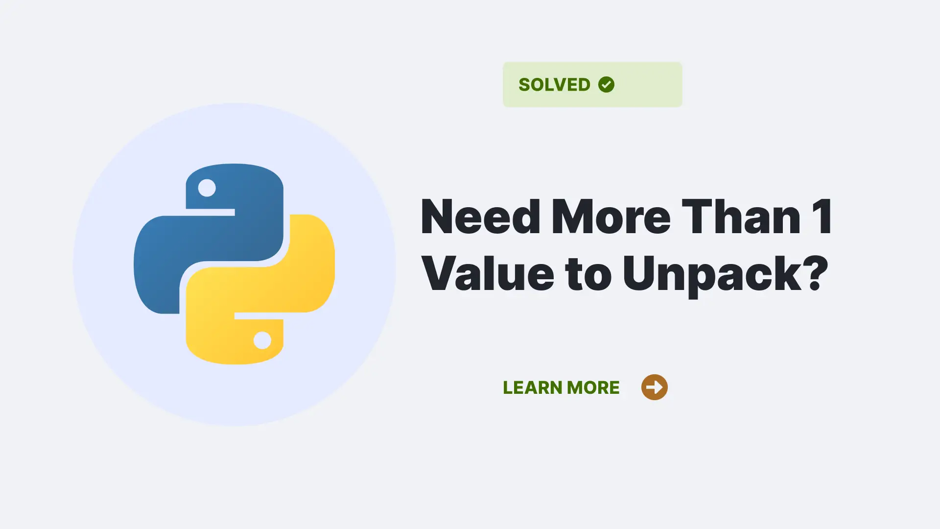 valueError need more than 1 value to unpack