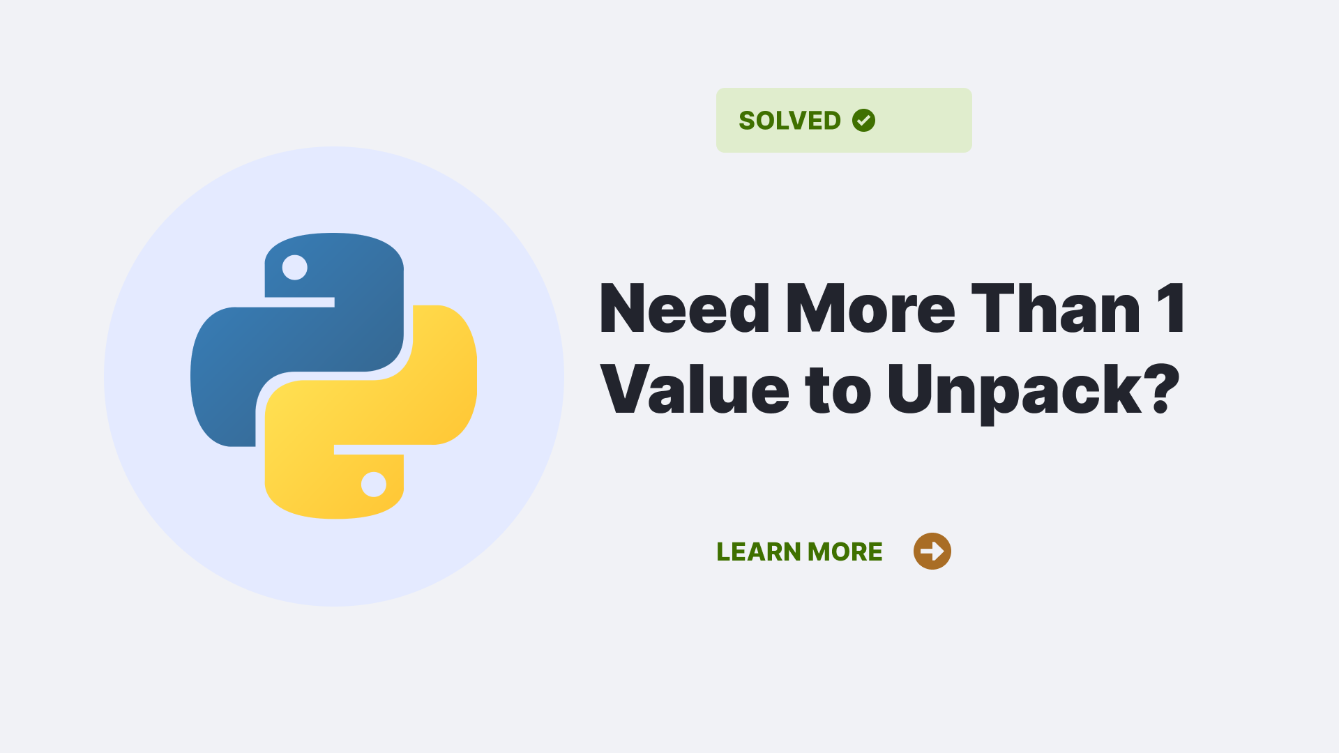 valueError need more than 1 value to unpack