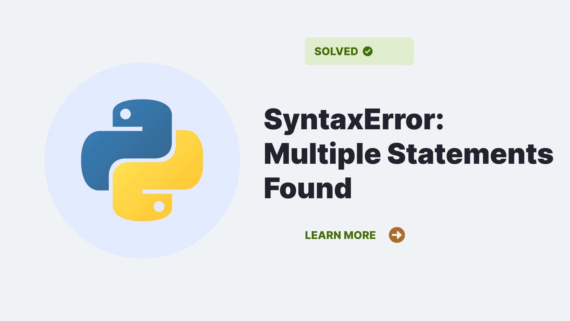 Multiple Statements found while compiling a Single Statement. SYNTAXERROR: multiple Statements found while compiling a Single Statement. Multiple Statements found while compiling a Single Statement что за ошибка.