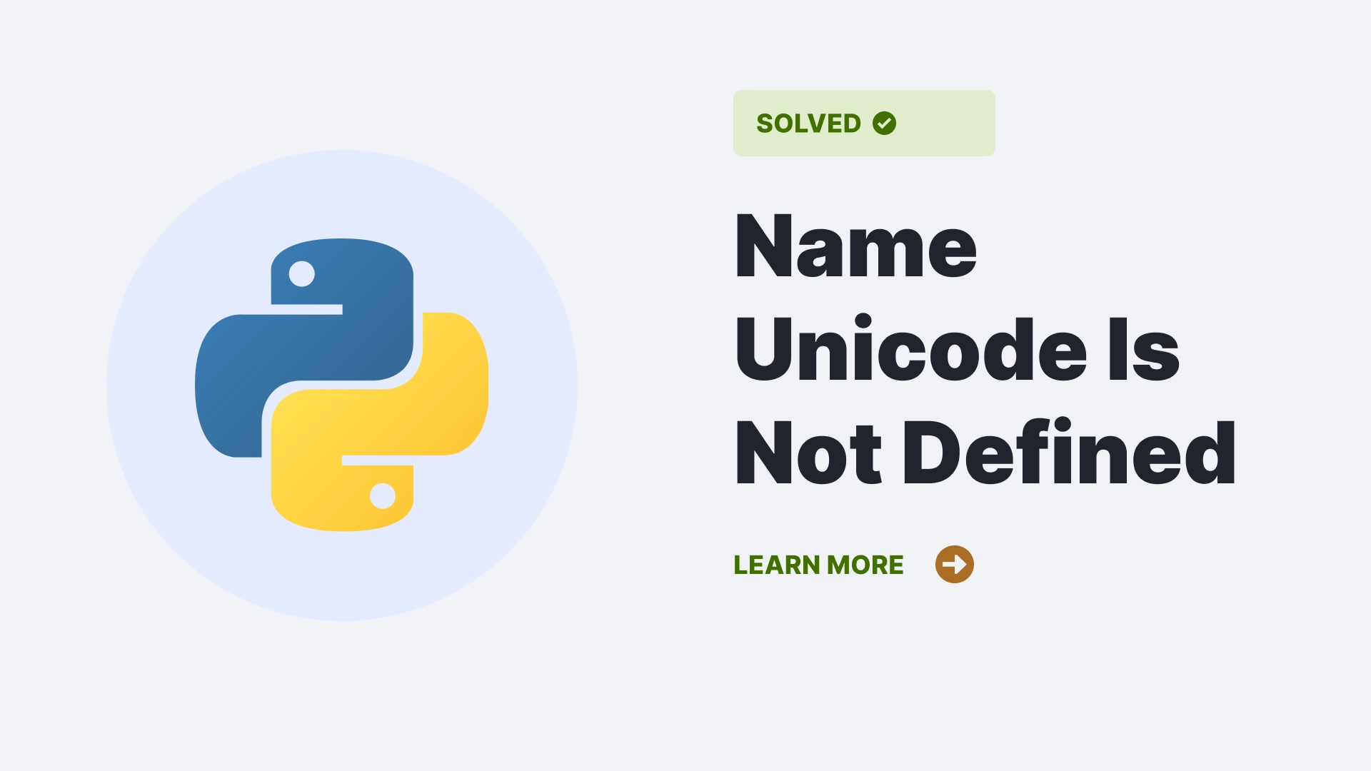 Name Unicode Is Not Defined