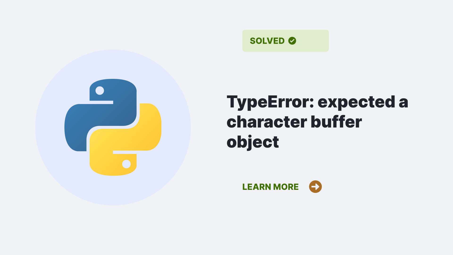 TypeError: expected a character buffer object