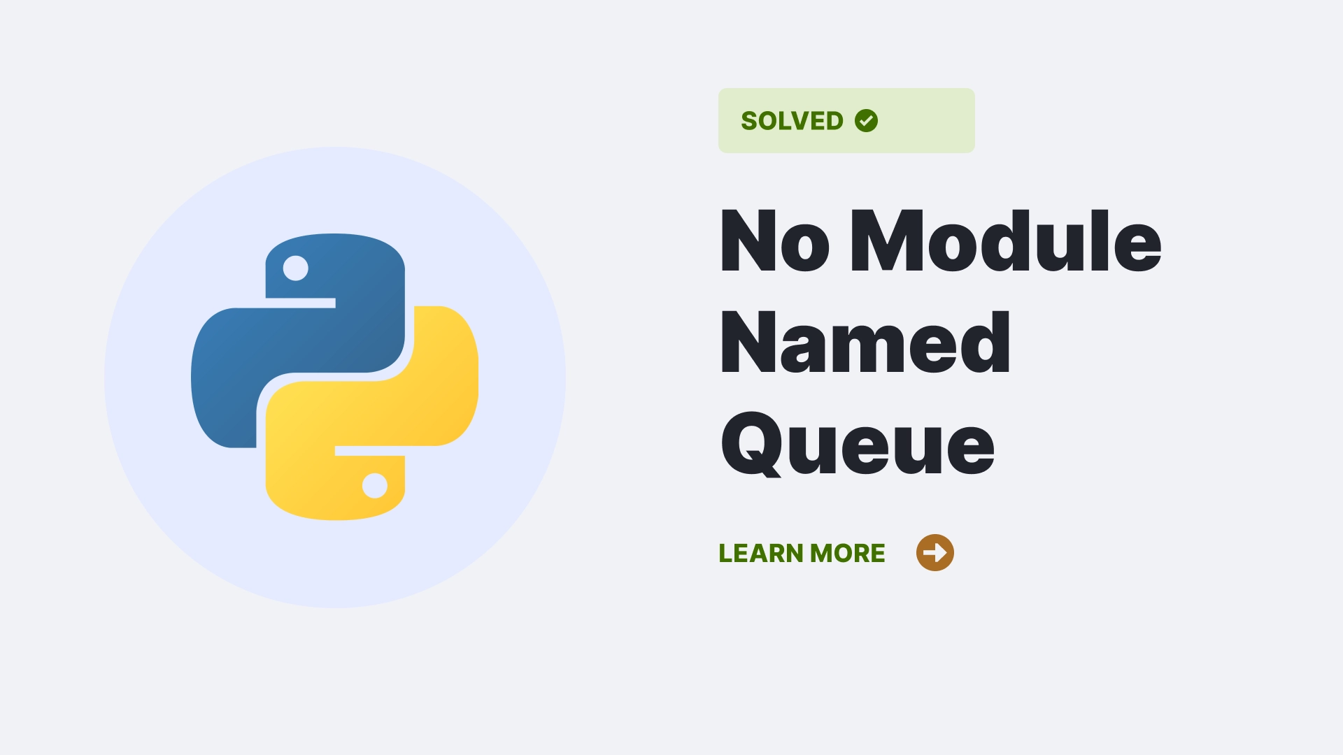 No Module Named Queue