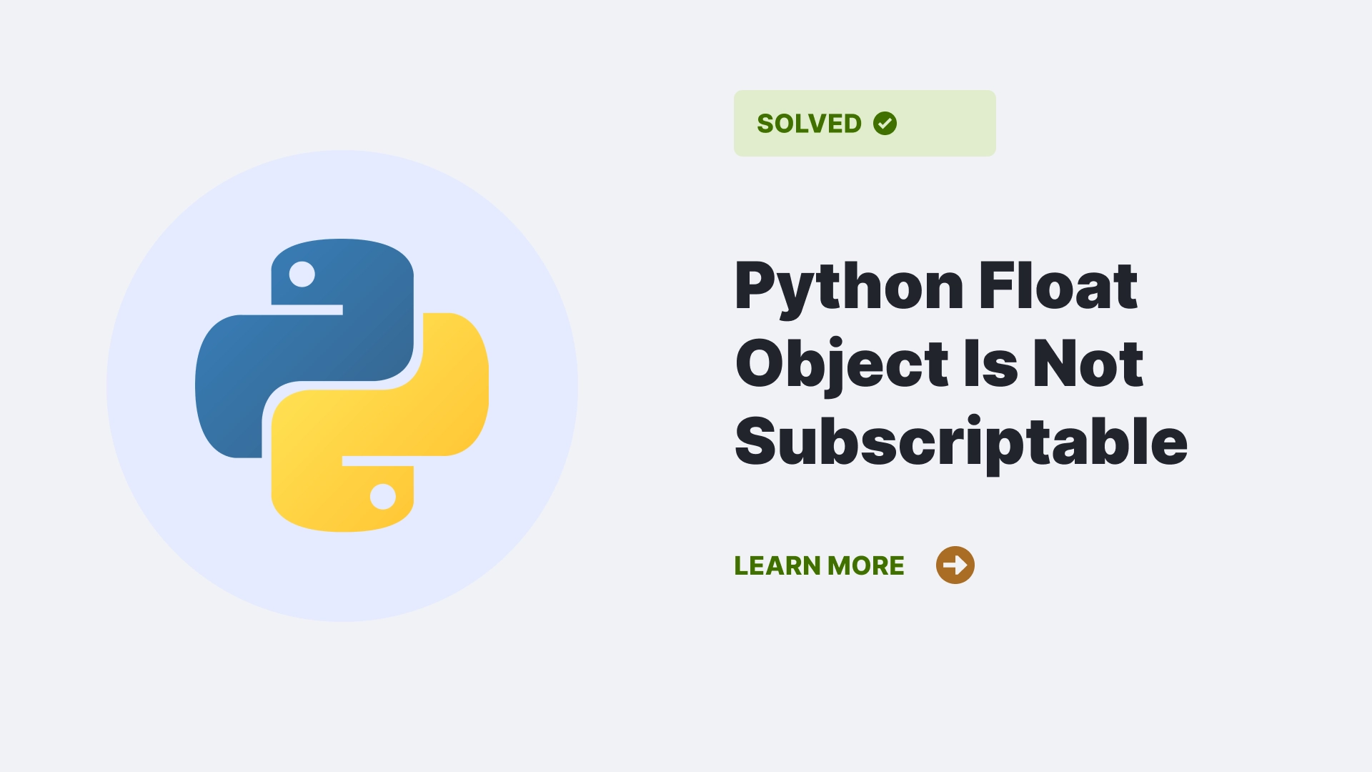 Python Float Object Is Not Subscriptable Error