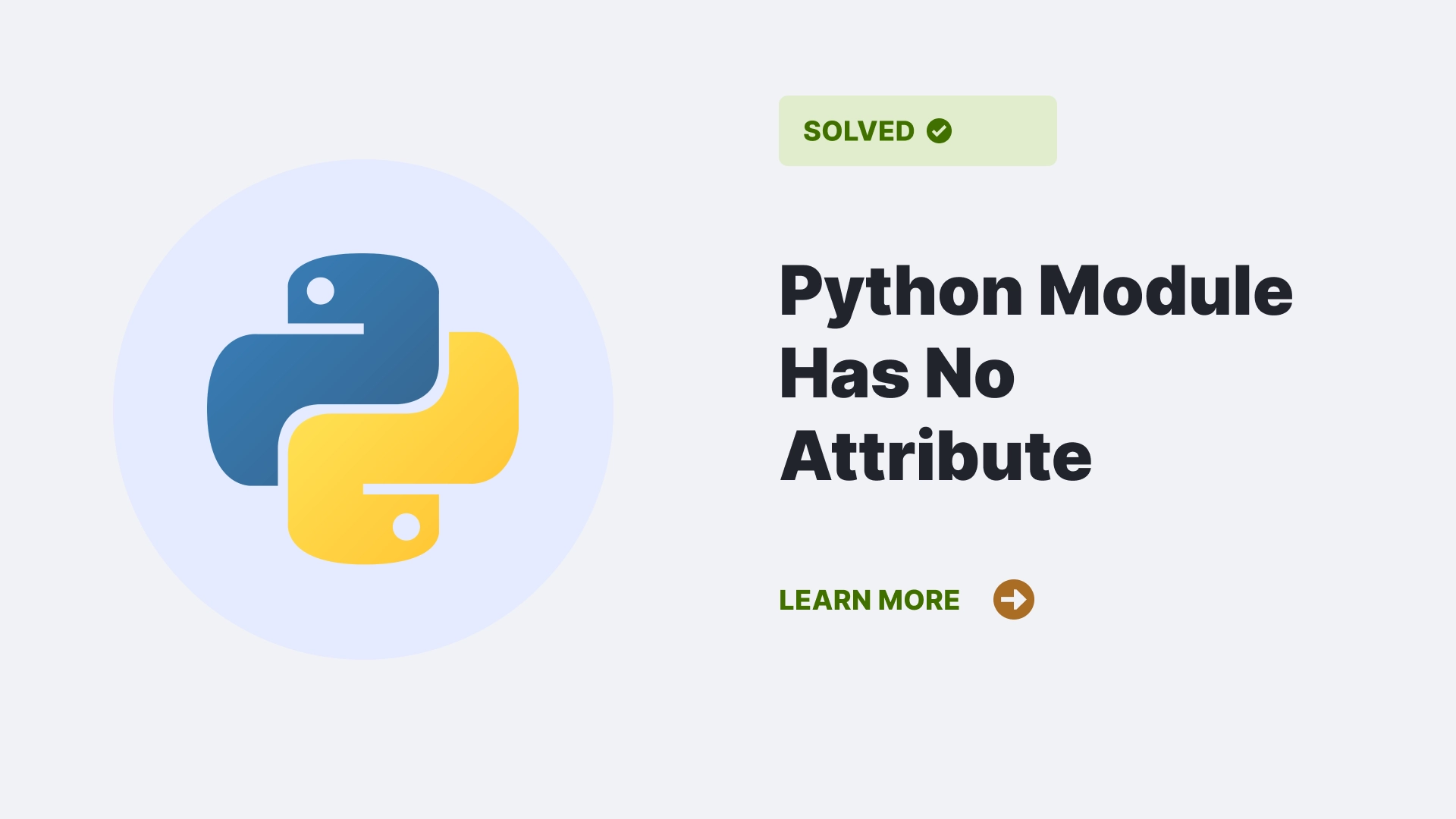 Python Module Has No Attribute
