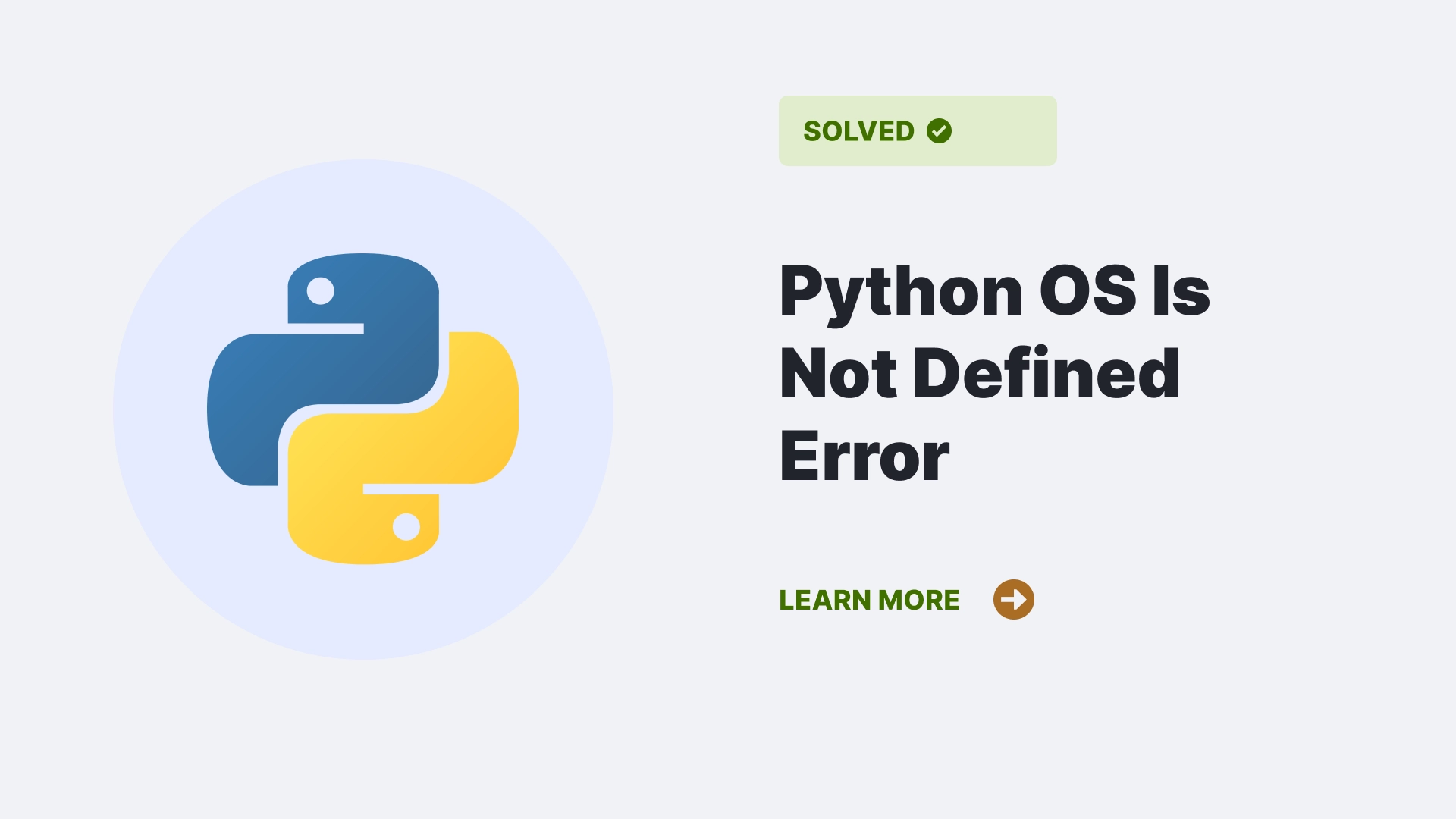 Python OS Is Not Defined Error