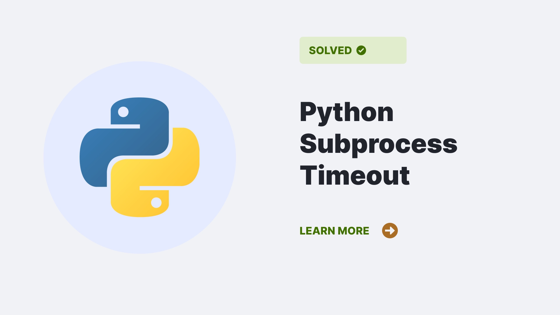 Python Subprocess Timeout