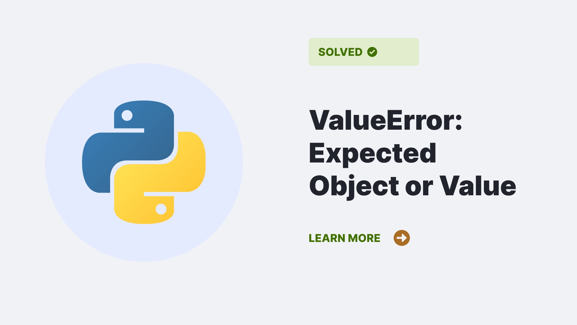 ValueError- Expected Object or Value