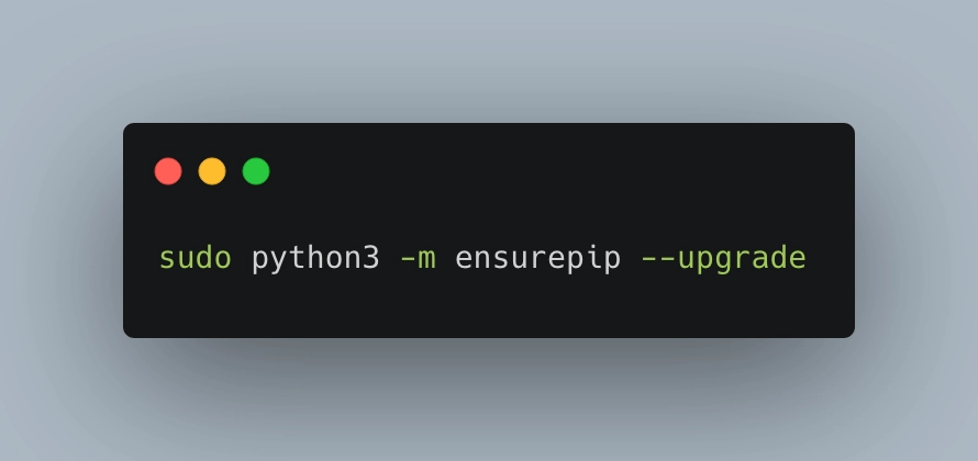 Ensure pip upgrade