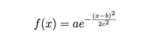 Gaussian distribution formula
