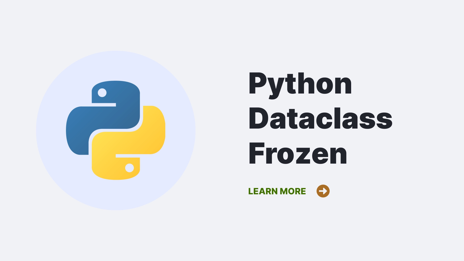 Python Dataclass Frozen