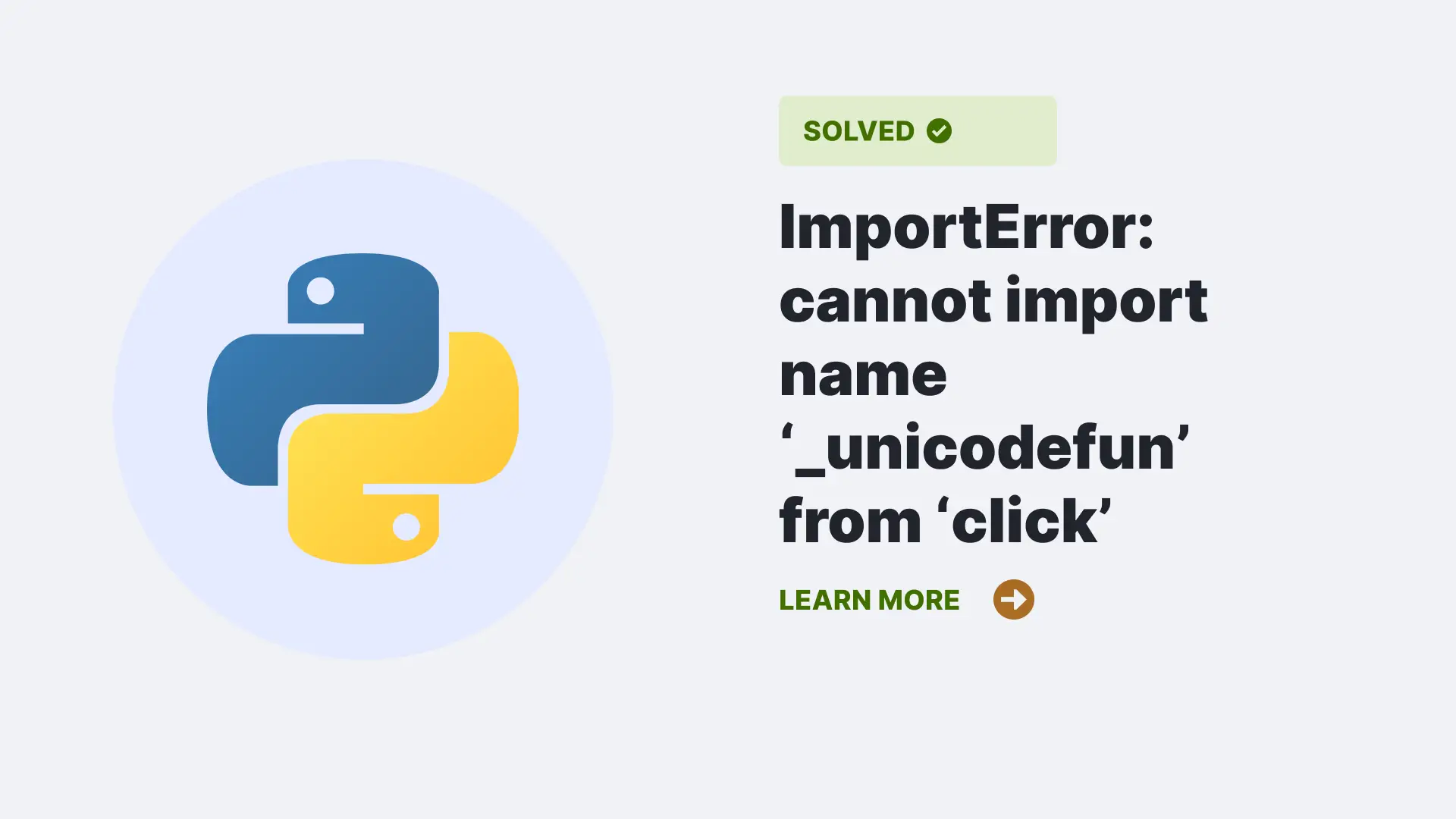 ImportError: cannot import name ‘_unicodefun’ from ‘click’