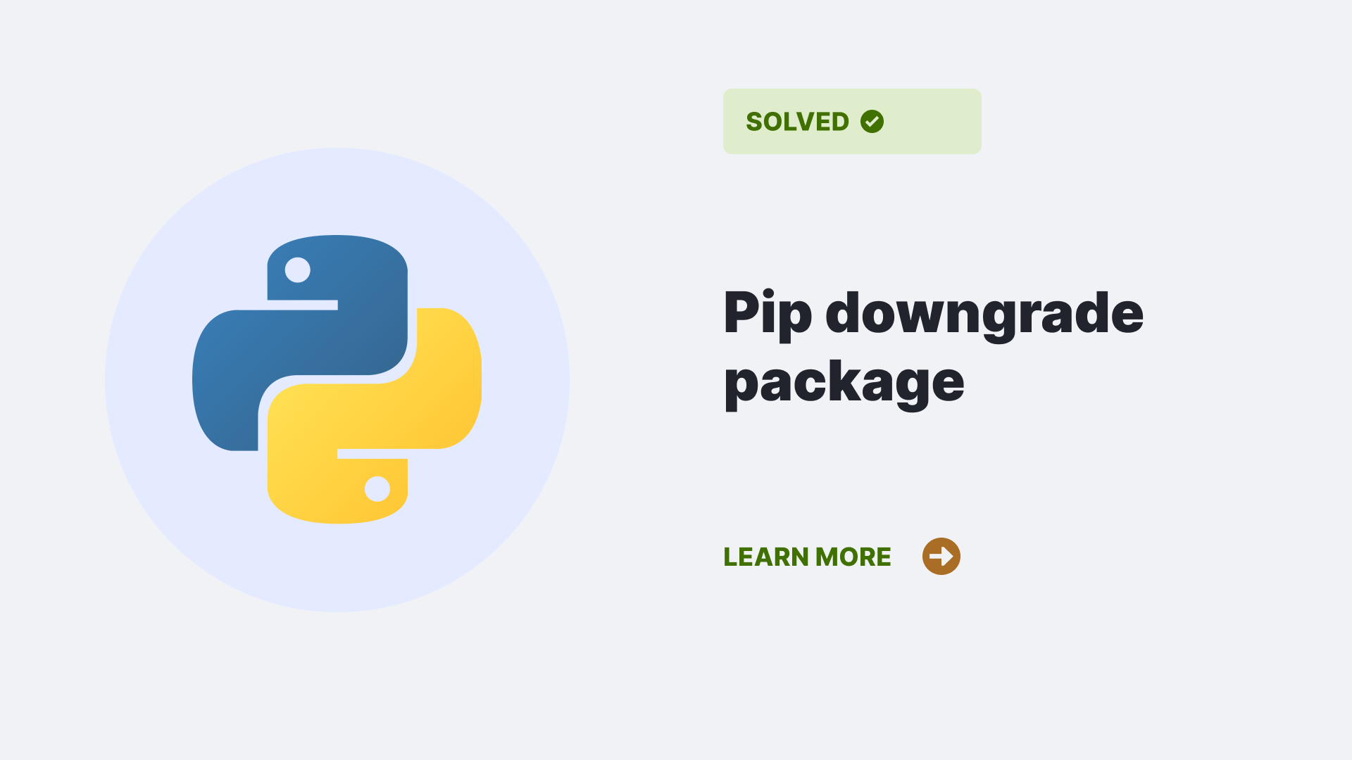 Pip downgrade package