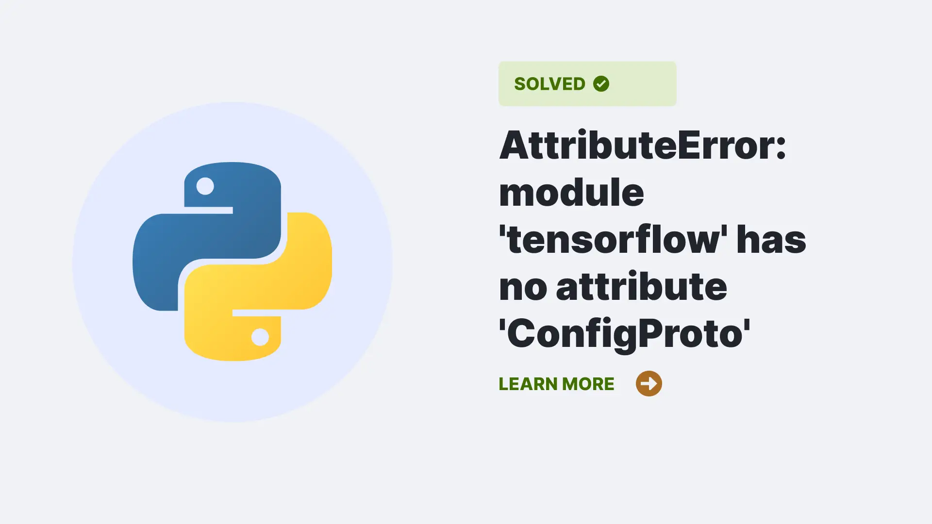 AttributeError: module 'tensorflow' has no attribute 'ConfigProto'
