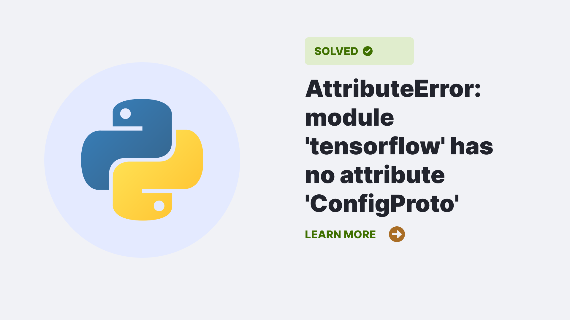 AttributeError: module 'tensorflow' has no attribute 'ConfigProto'