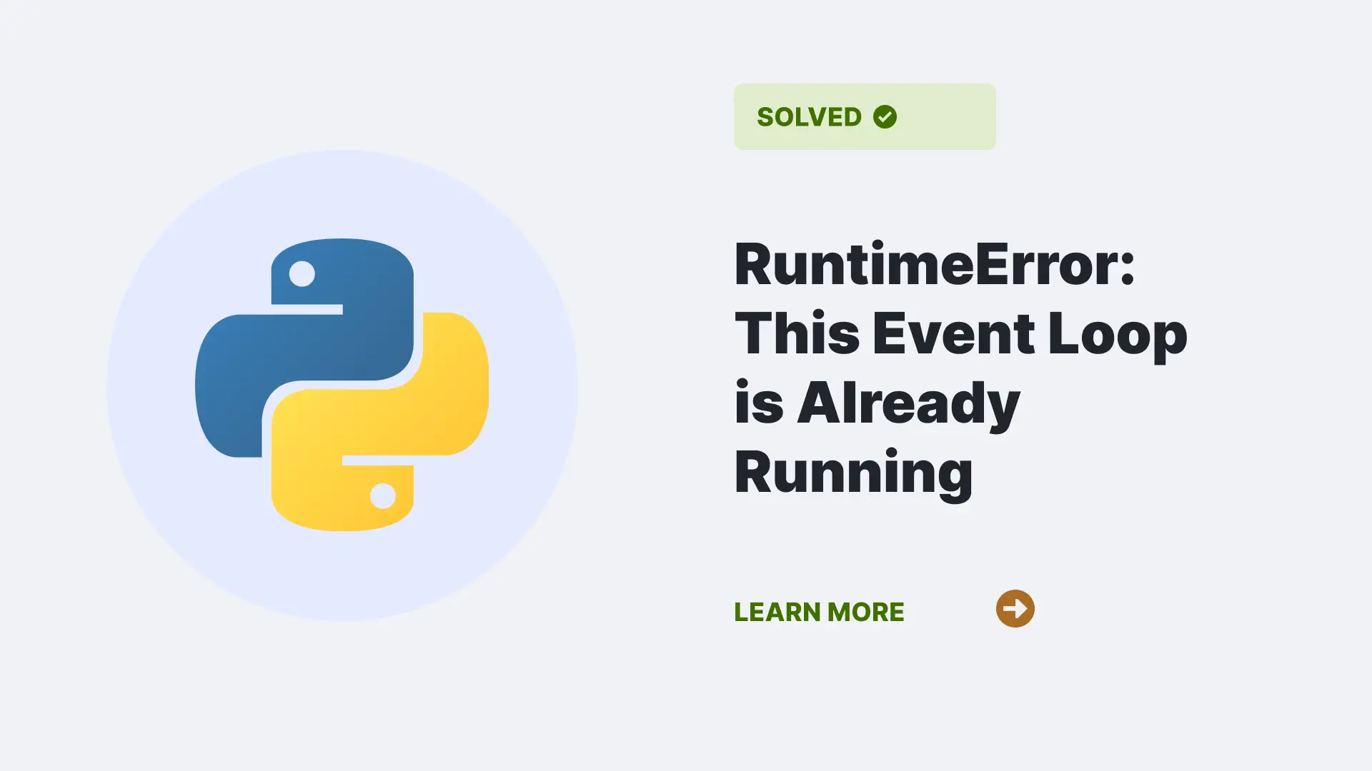 RuntimeError: This Event Loop is Already Running