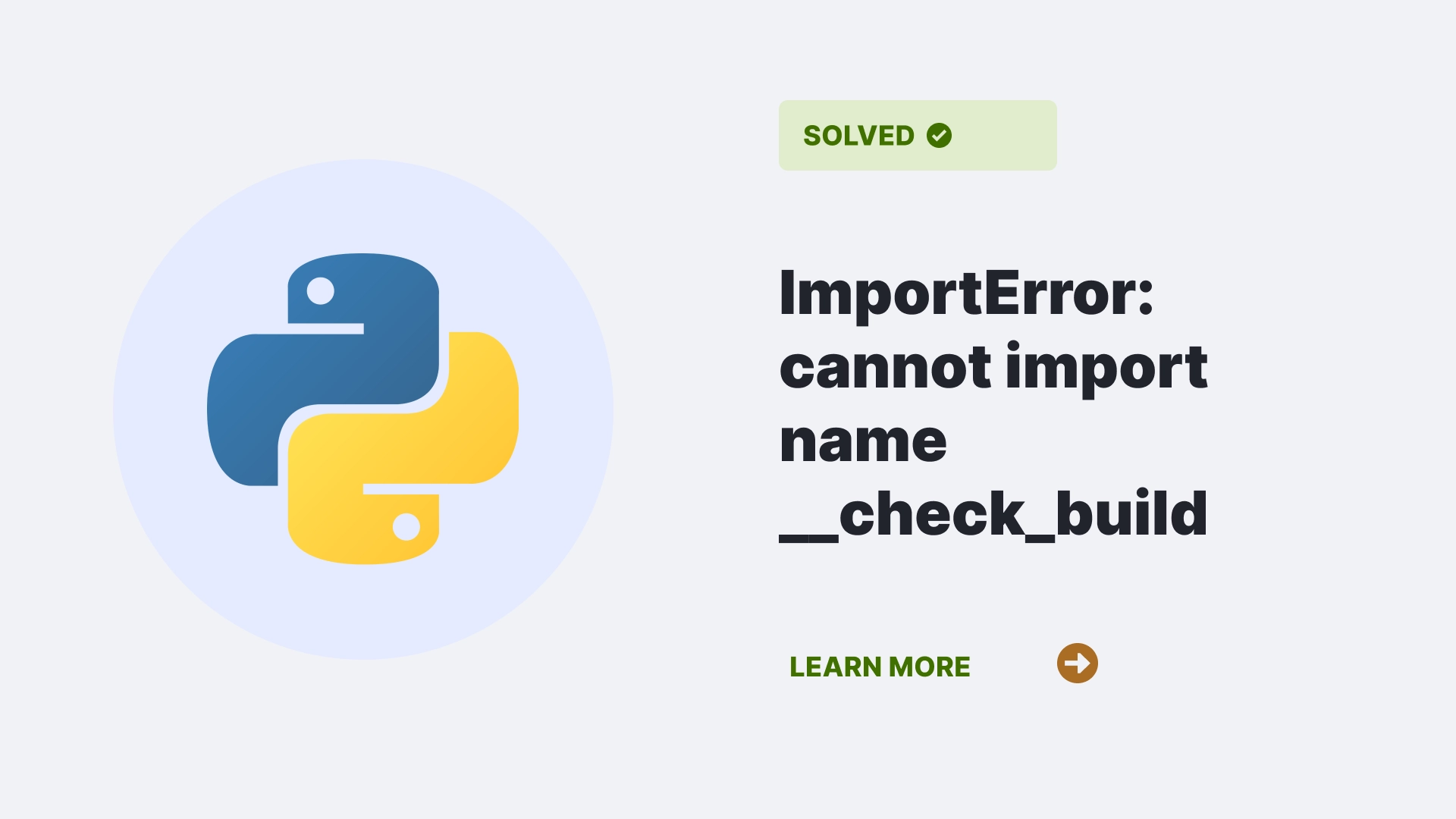 ImportError: cannot import name __check_build