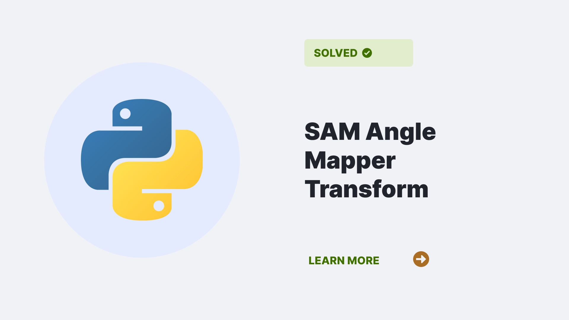SAM Angle Mapper Transform