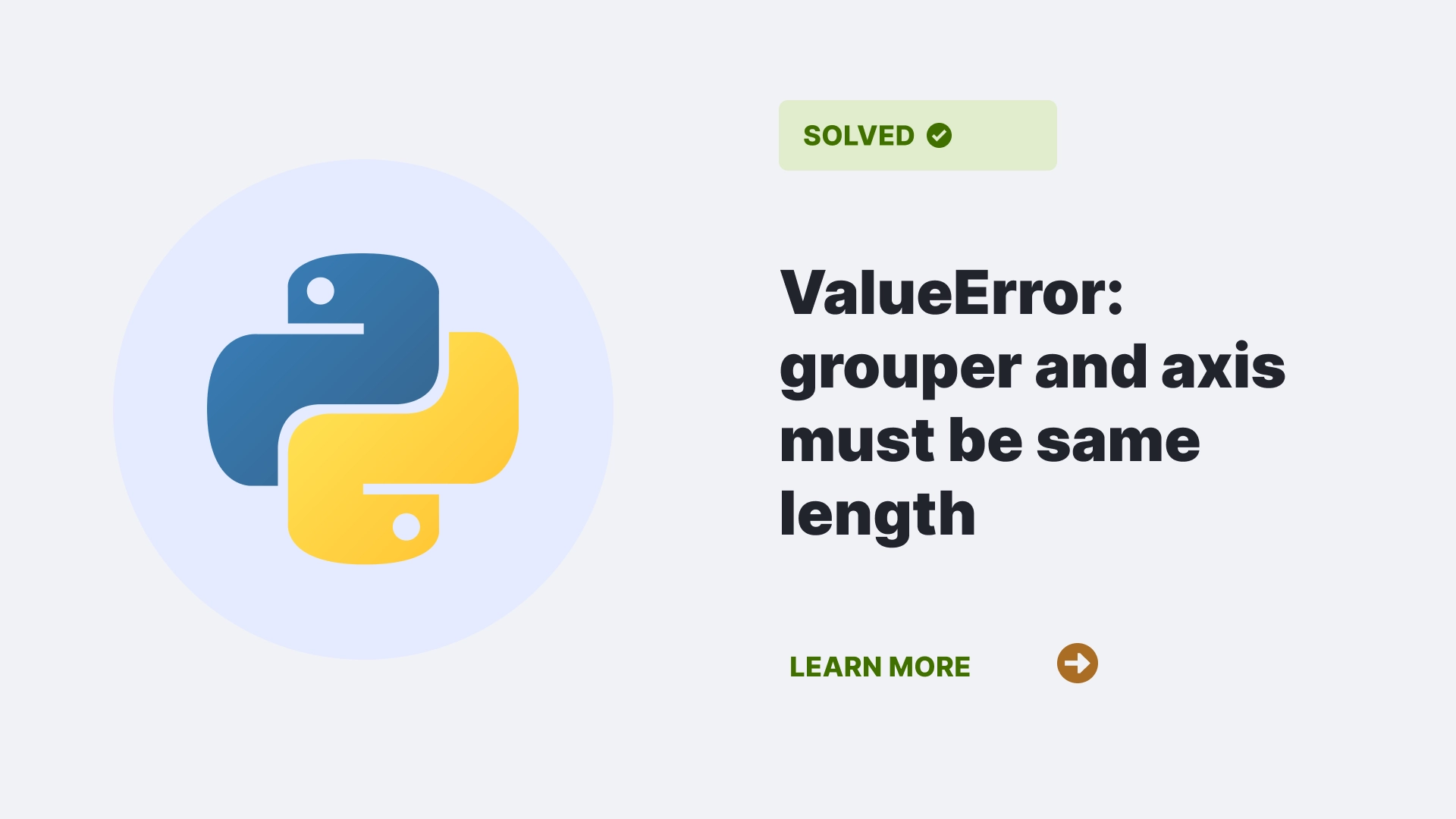 ValueError: grouper and axis must be same length