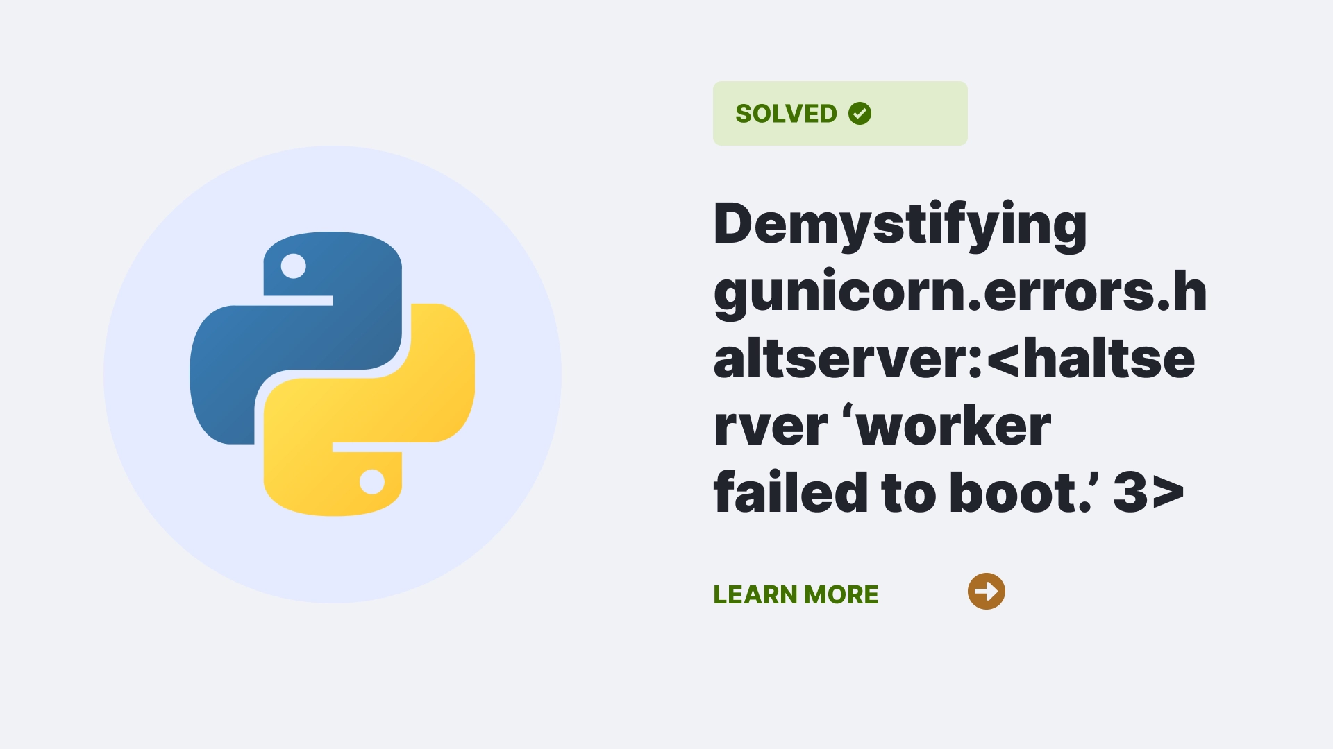 Demystifying gunicorn.errors.haltserver: And Finding The Solutions ...