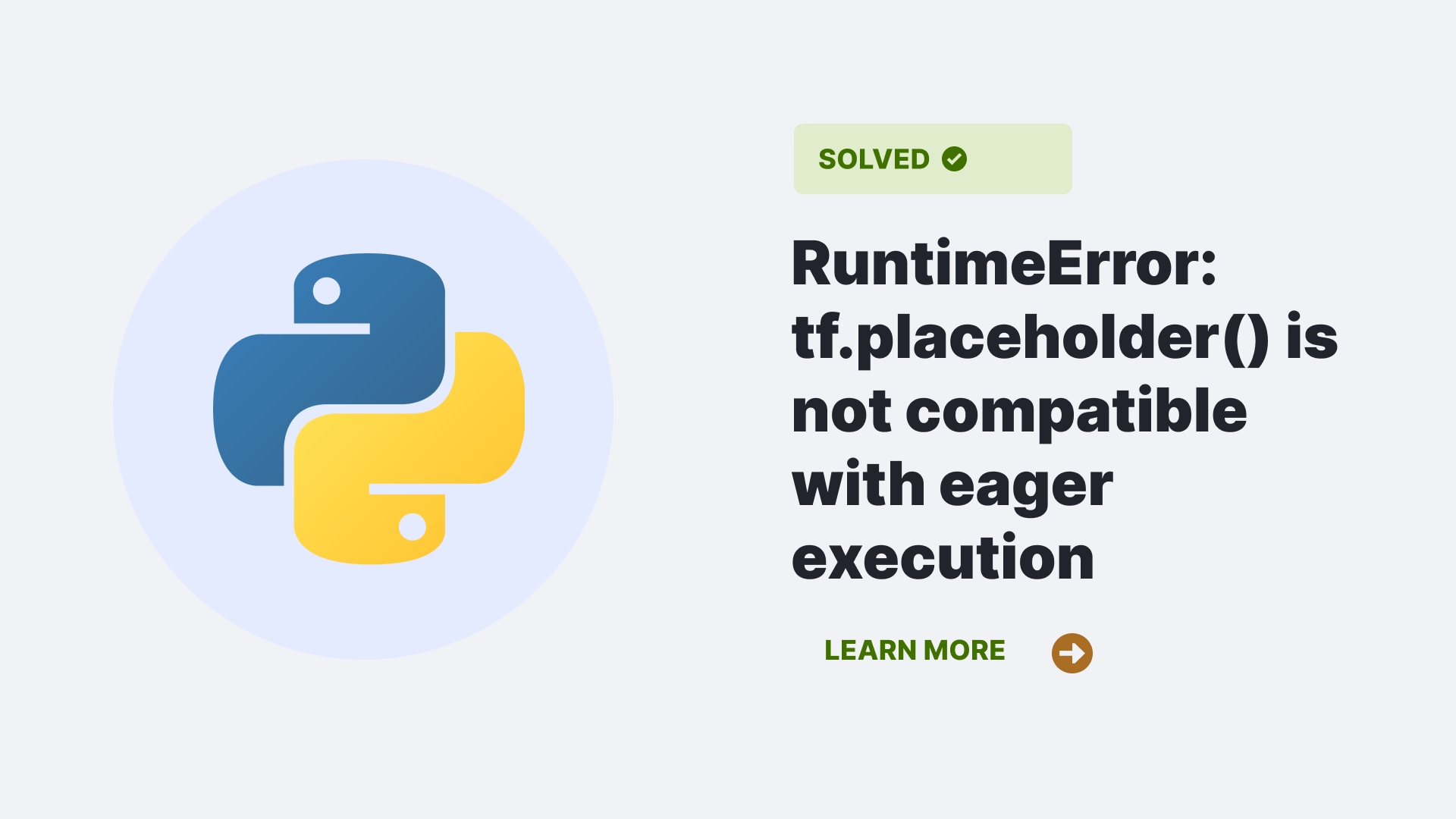 RuntimeError: tf.placeholder() is not compatible with eager execution