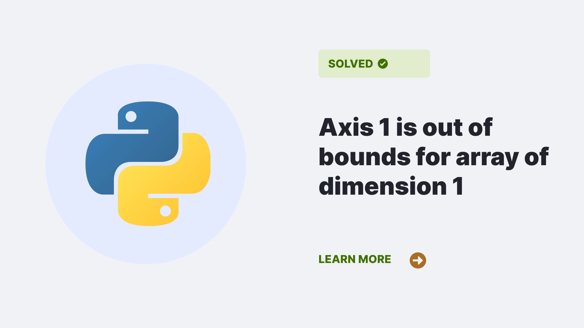 Axis 1 is out of bounds for array of dimension 1