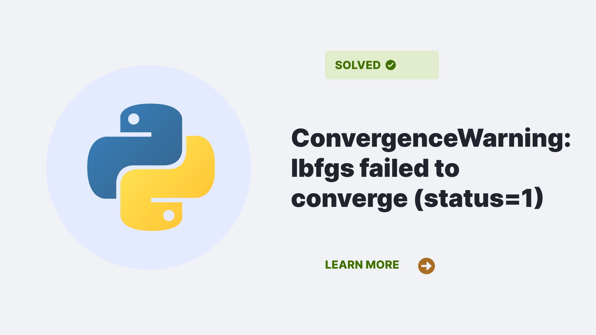 ConvergenceWarning: lbfgs failed to converge (status=1)