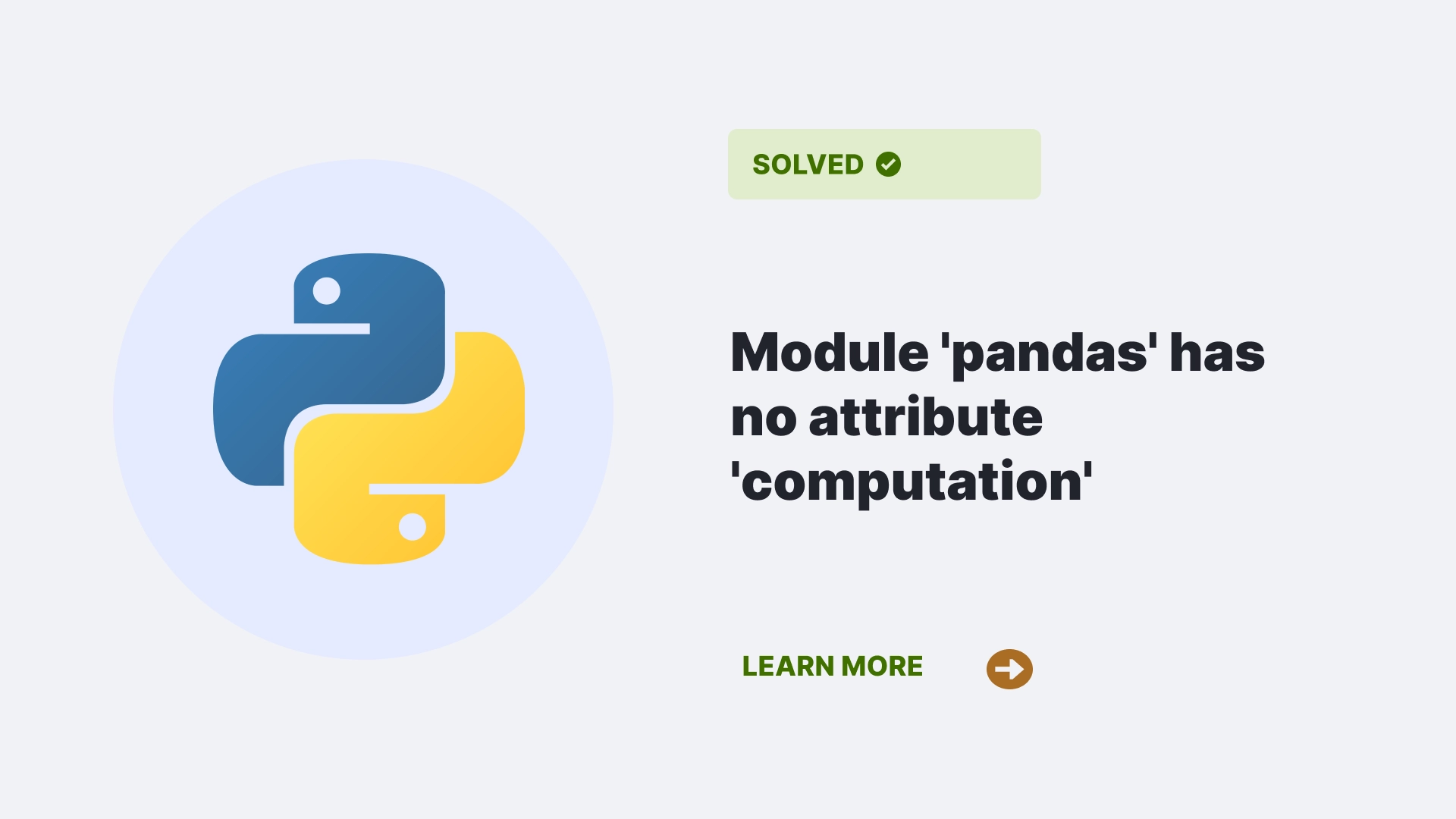 Module 'pandas' has no attribute 'computation'