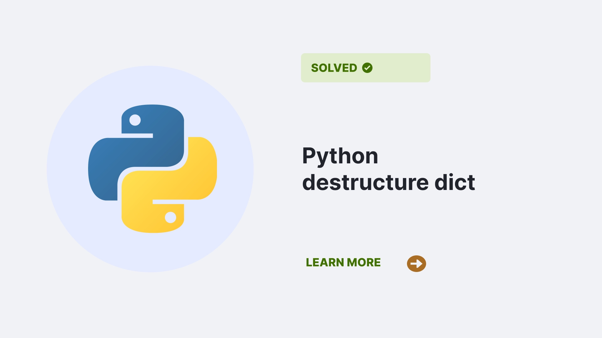 Python destructure dict